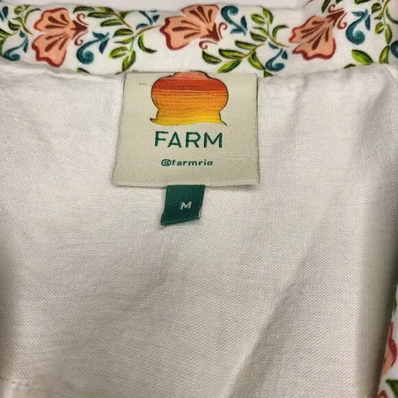 FARM Rio Floral Embroidered Jumpsuit - White and Pink - Picture 3 of 9